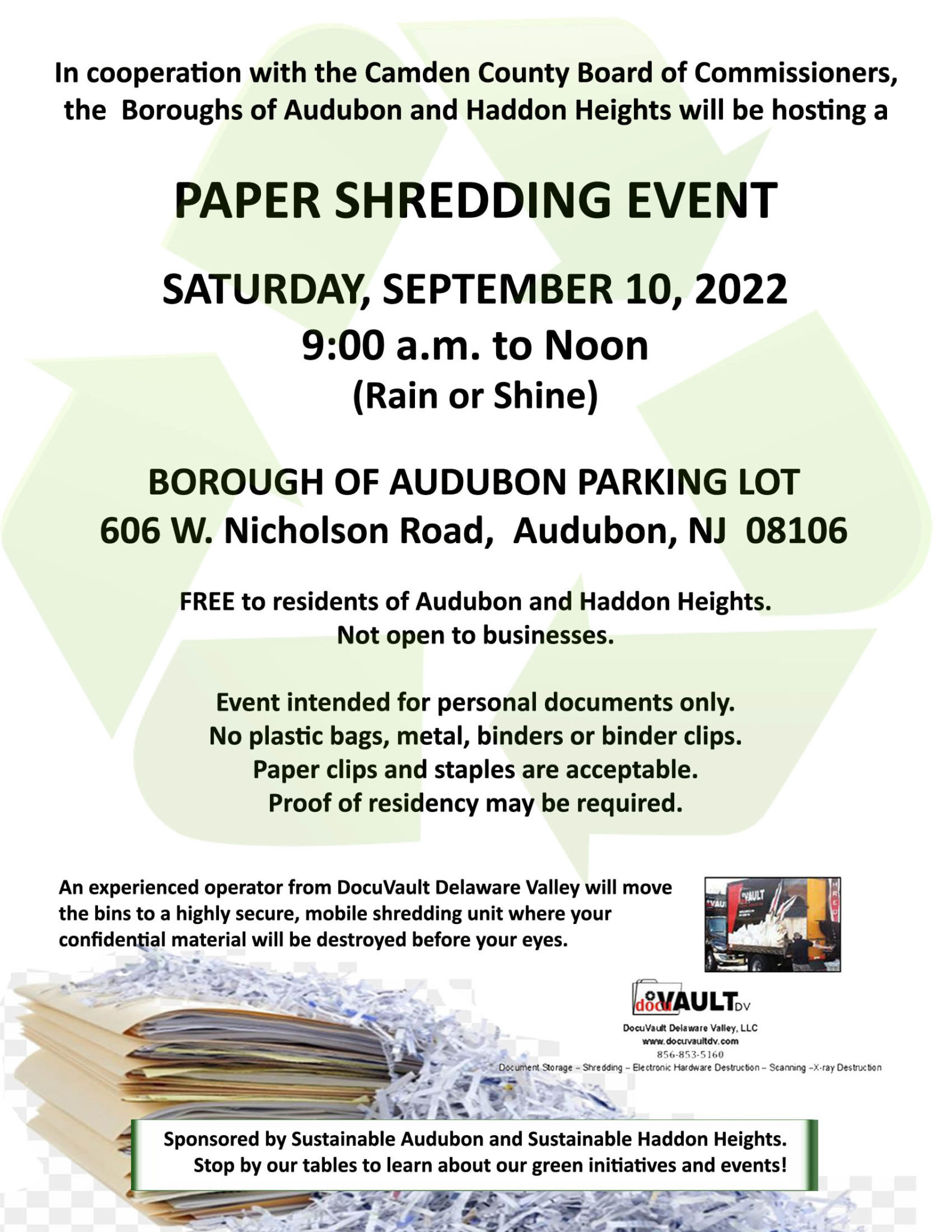 2022 Shredding Event Sustainable Audubon
